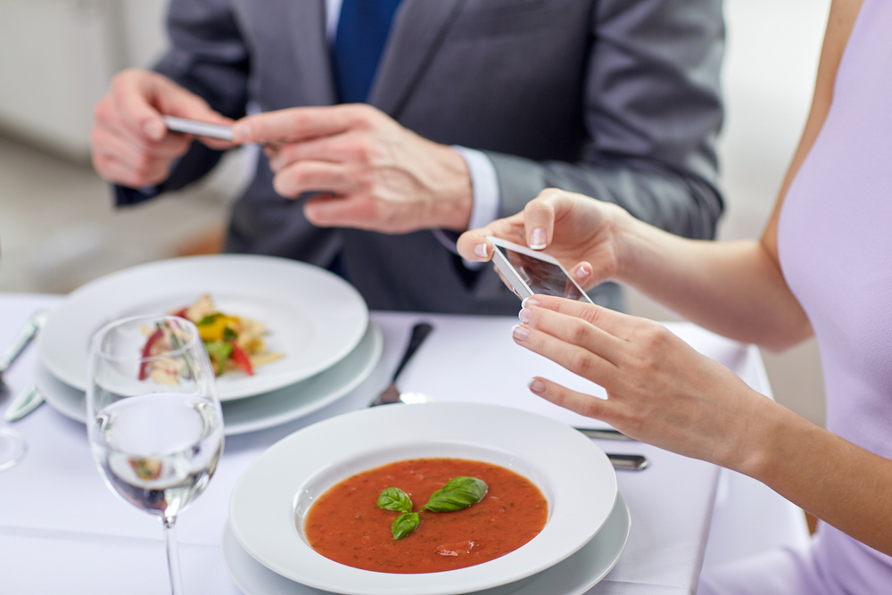 Photos de plats dans un restaurant