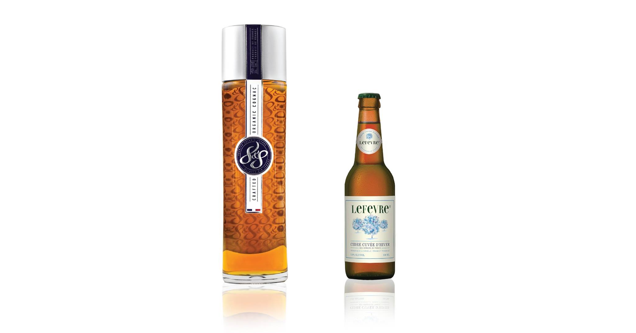 Cognac 8&8 et cidre Lefevre