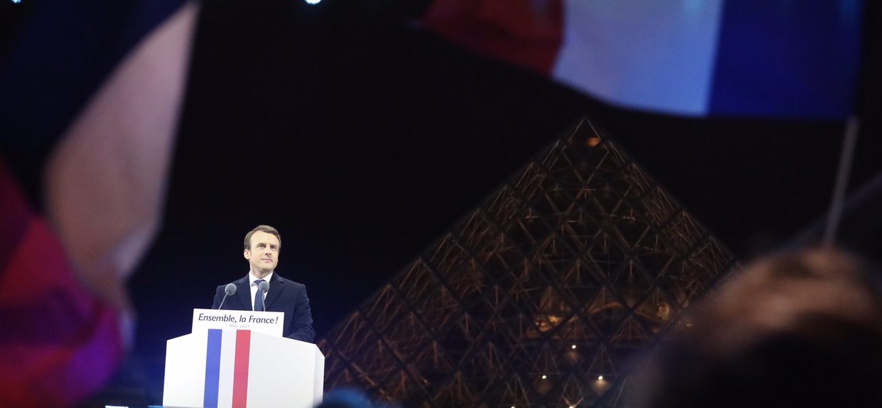 Emmanuel Macron - Pyramide du Louvre - Dimanche 7 mai 2017