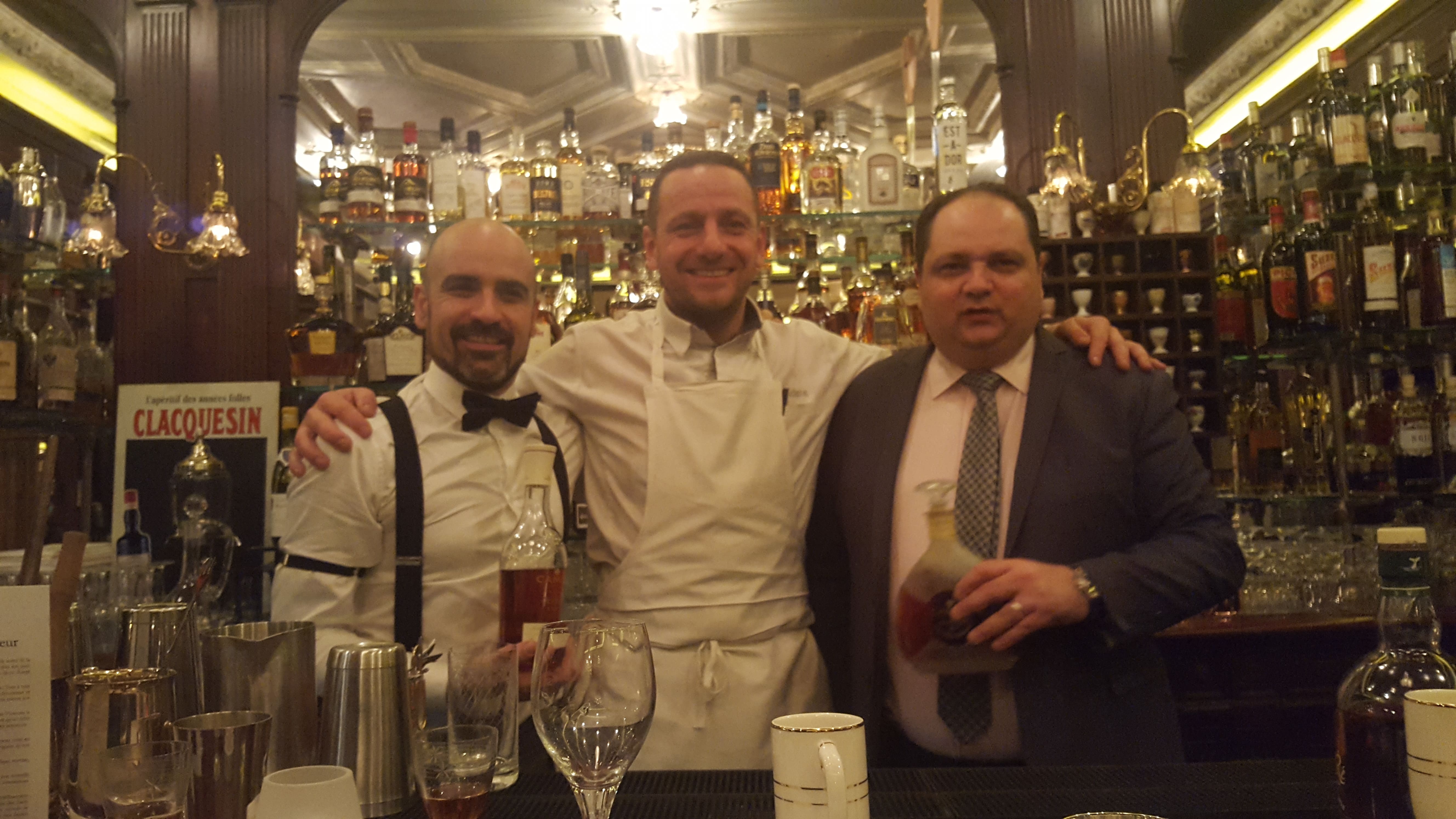 Stanislas Jouenne, Matthieu Scherrer et Paolo Abate au Gallopin, à Paris