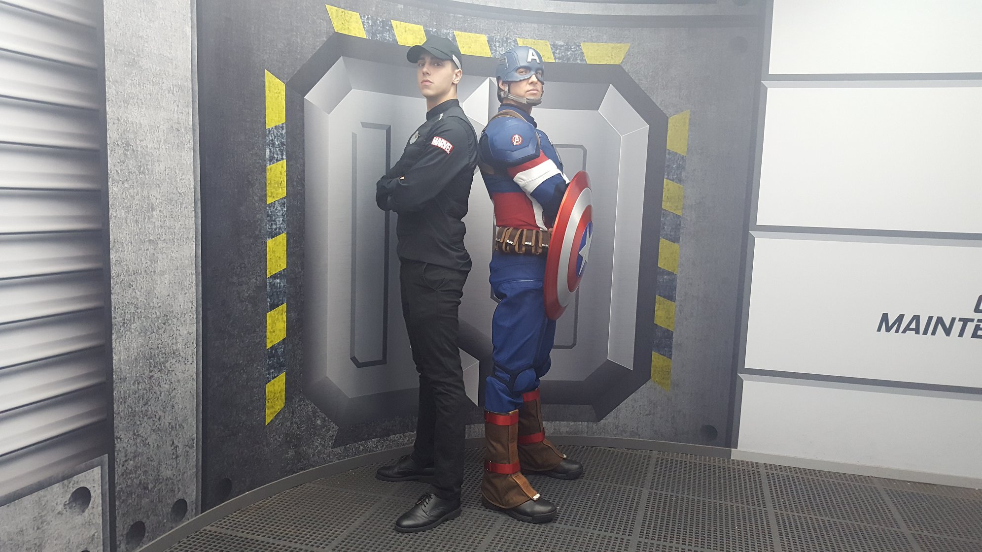 Matthew et Captain America - Walt Disney Studios