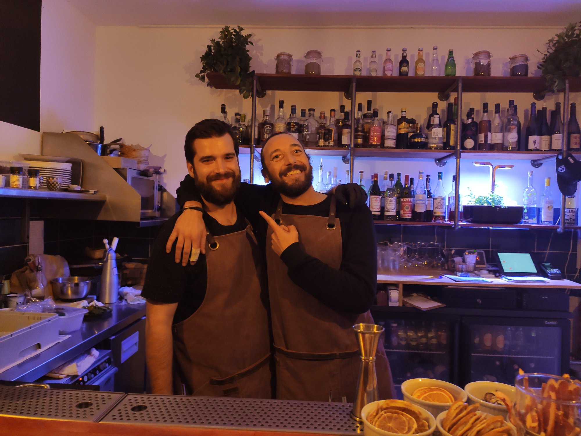 Yann Salentin et Olivier Martinez - Bar House Garden Paris