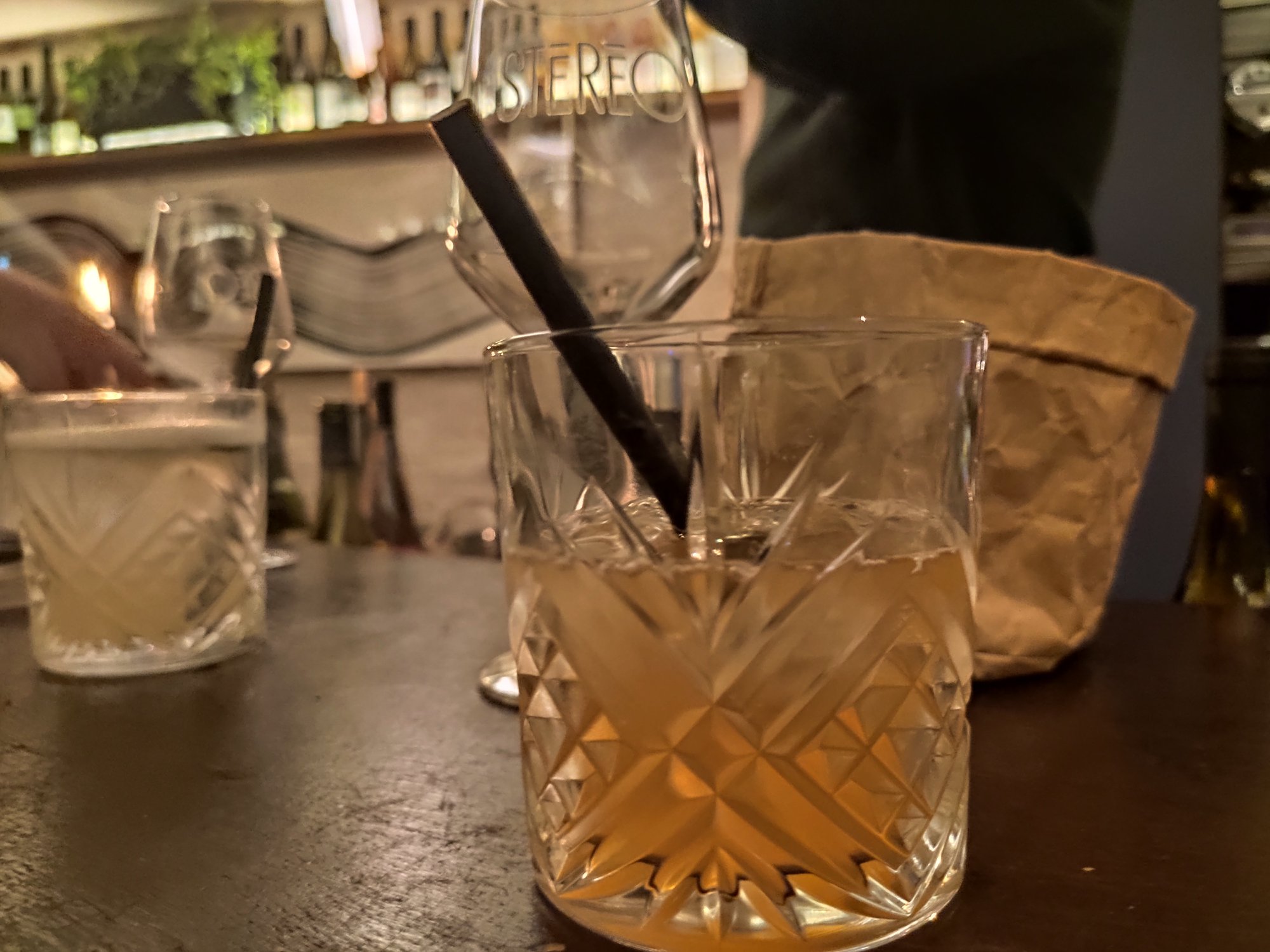 Cocktail Old fashioned - Bar à vins naturels Stéréo - Paris