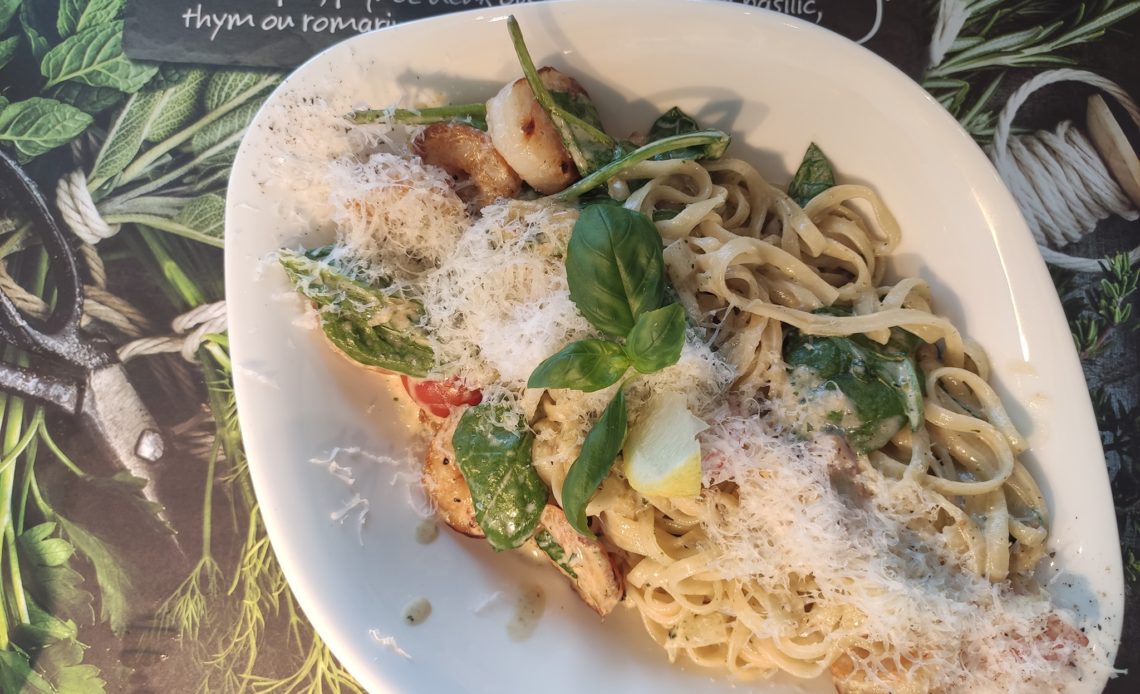 Scampi e spinaci - Vapiano - Pâtes linguine crevettes