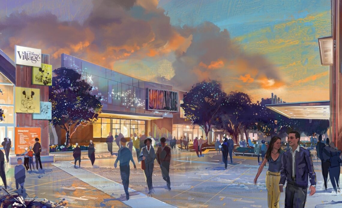 Nouveau concept art 2023 de Disney Village