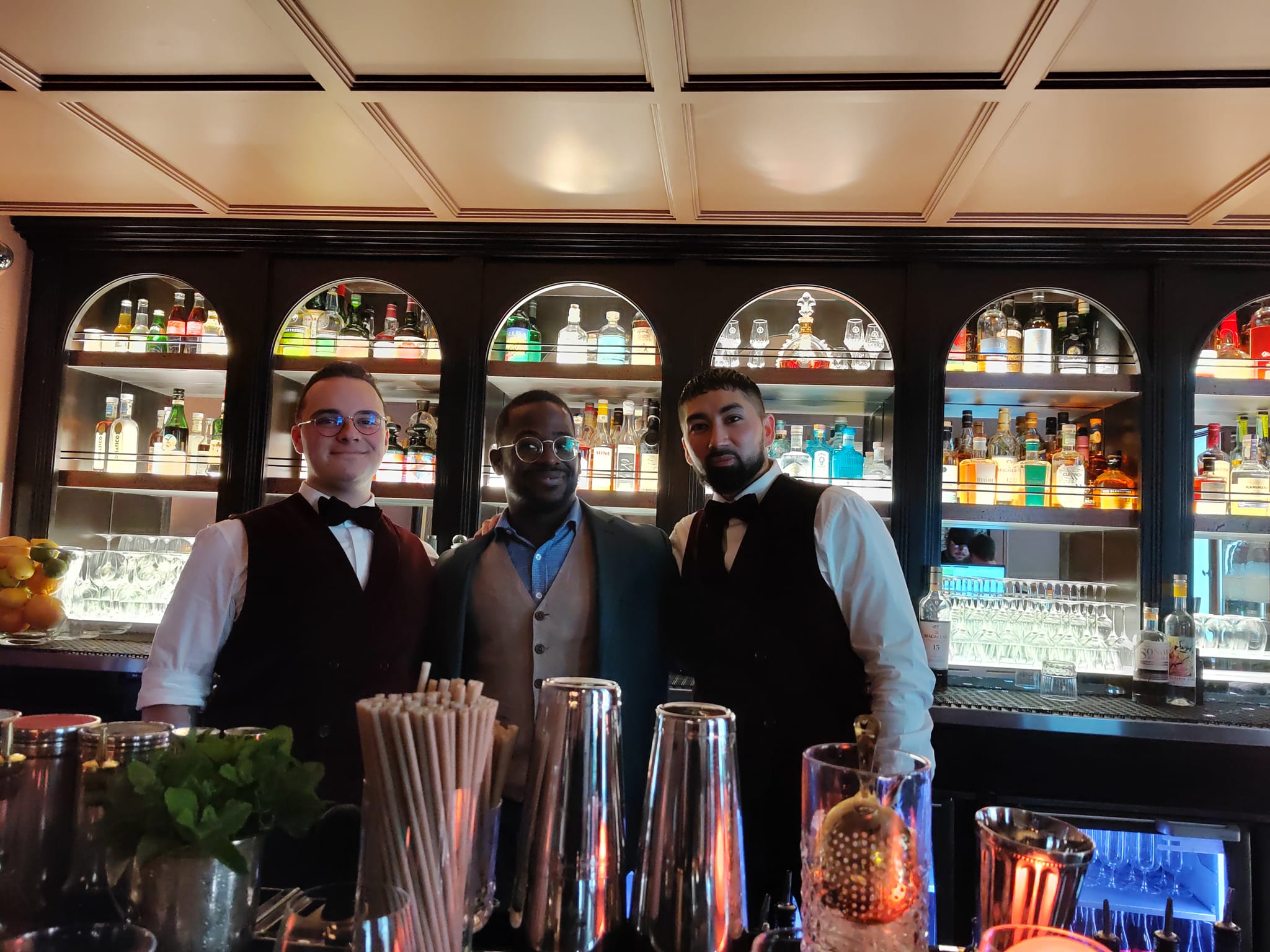 Mathias Berland, Kevin Eteo Mba et Steven Gillouard - Delano Bar - Maison Delano Paris