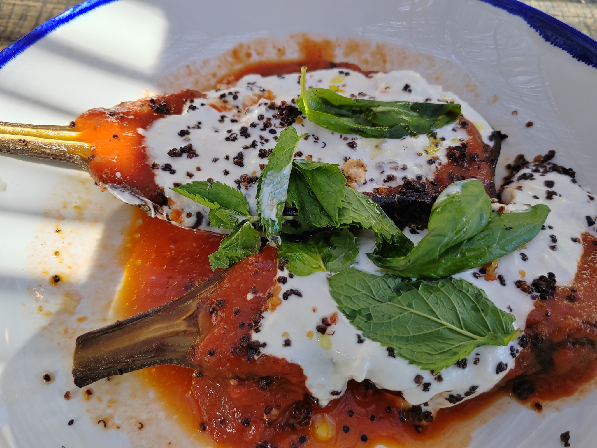 Aubergine & stracciatella - Bocca (restaurant bistronomique à Nice)