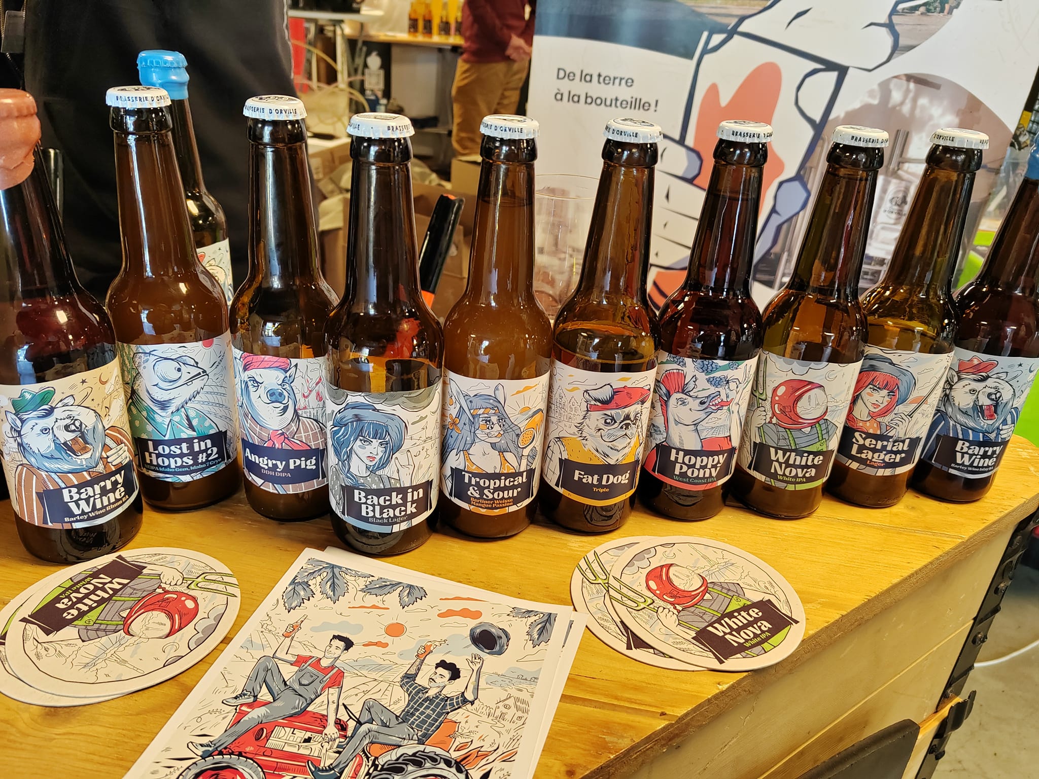 Bières craft de la Brasserie d'Orville (Val-d'Oise)