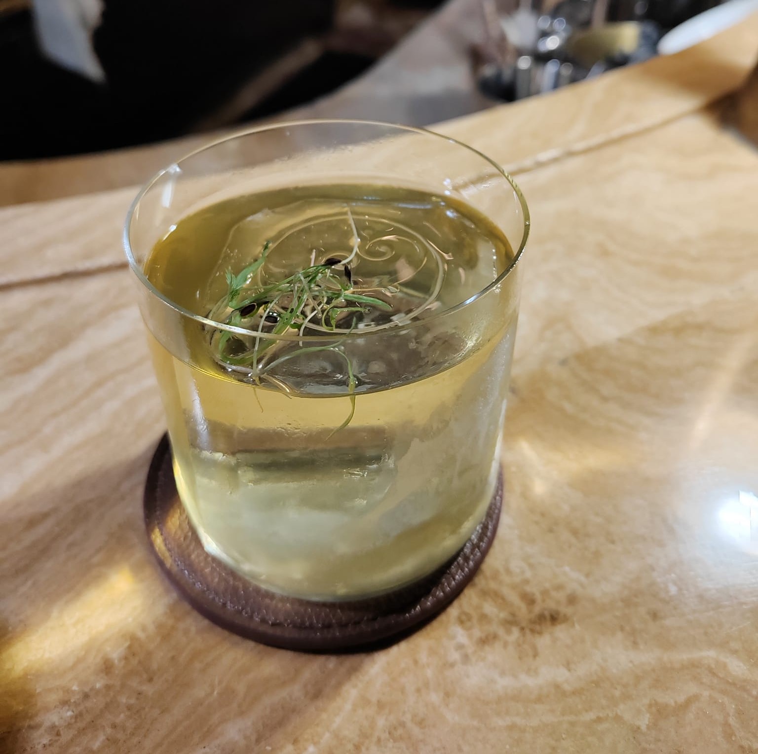 Aspargus - Cocktail du menu Spring Harvest (A sense of taste) - Les Ambassadeurs, bar de l'Hôtel de Crillon