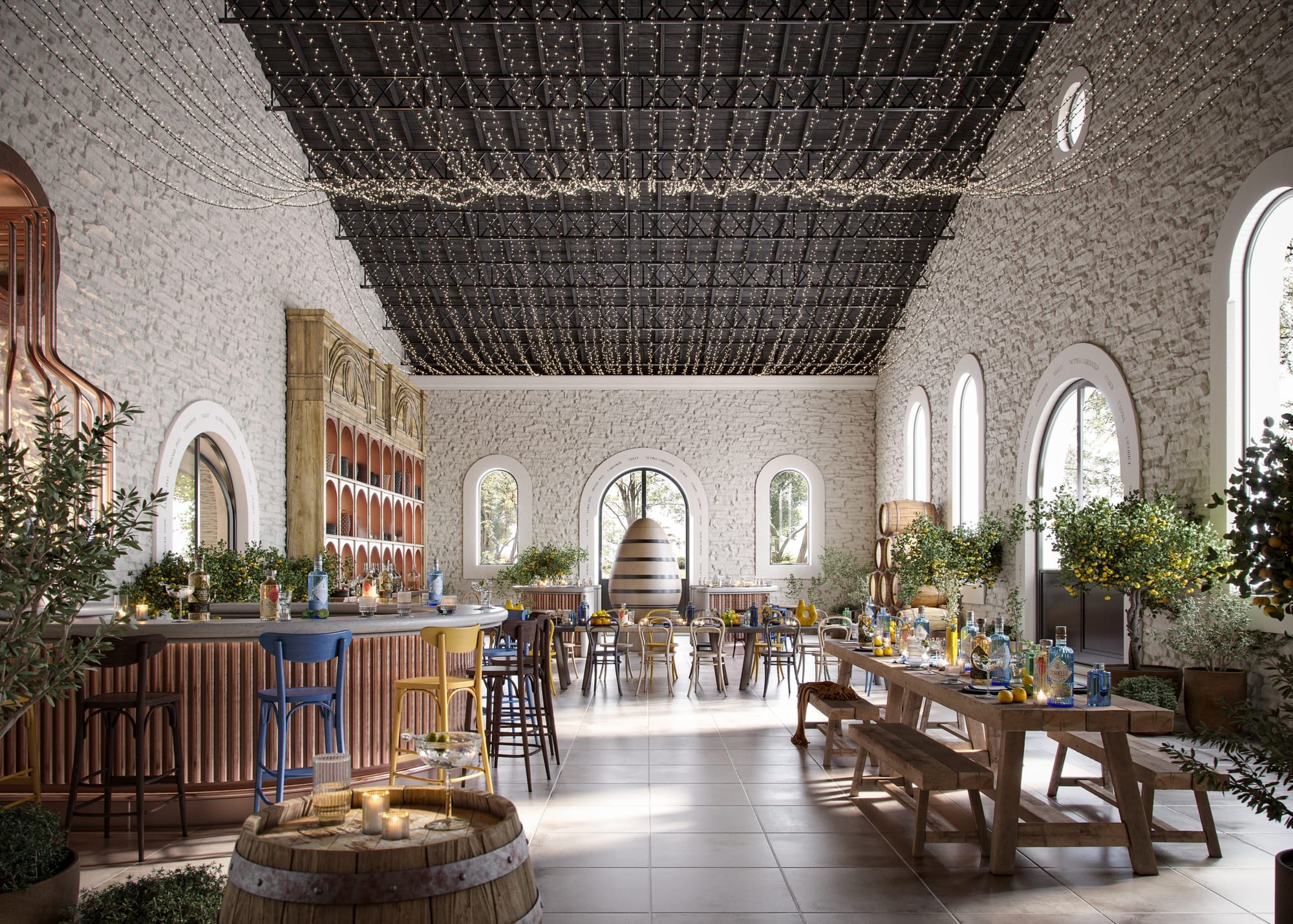 Citadelle - Salle de dégustation au château de Bonbonnet - Gin et spiritourisme