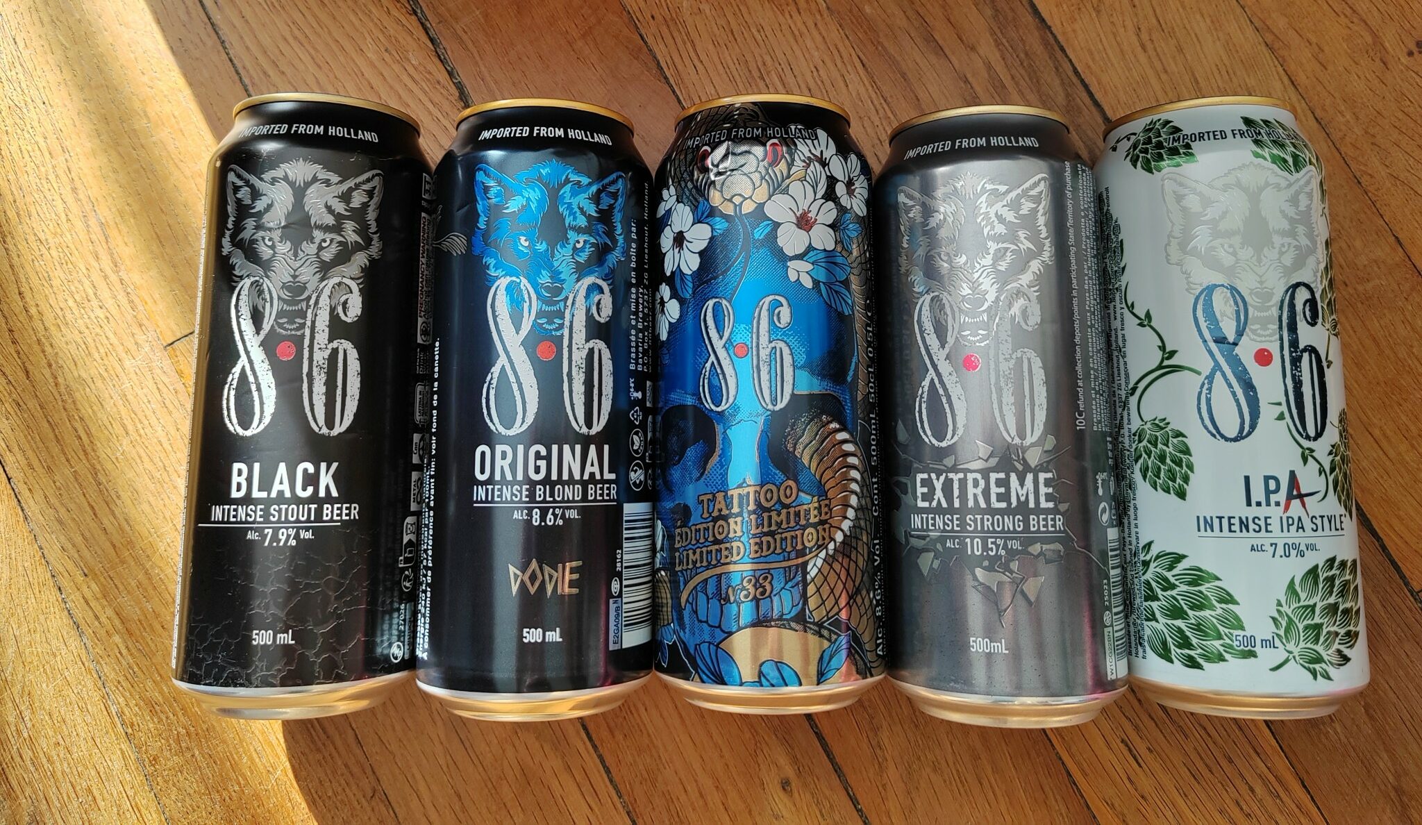 Nouvelles bières 8.6 en canettes