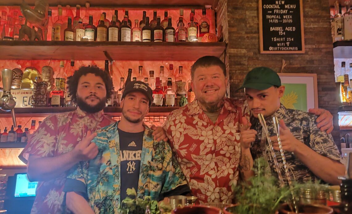 Matteo Braguti, Teo Ma Tri, Scotty Schuder, Alvaro Estrella - Dirty Dick - Bar à cocktails tiki à Pigalle (Paris 9) - Mai 2025