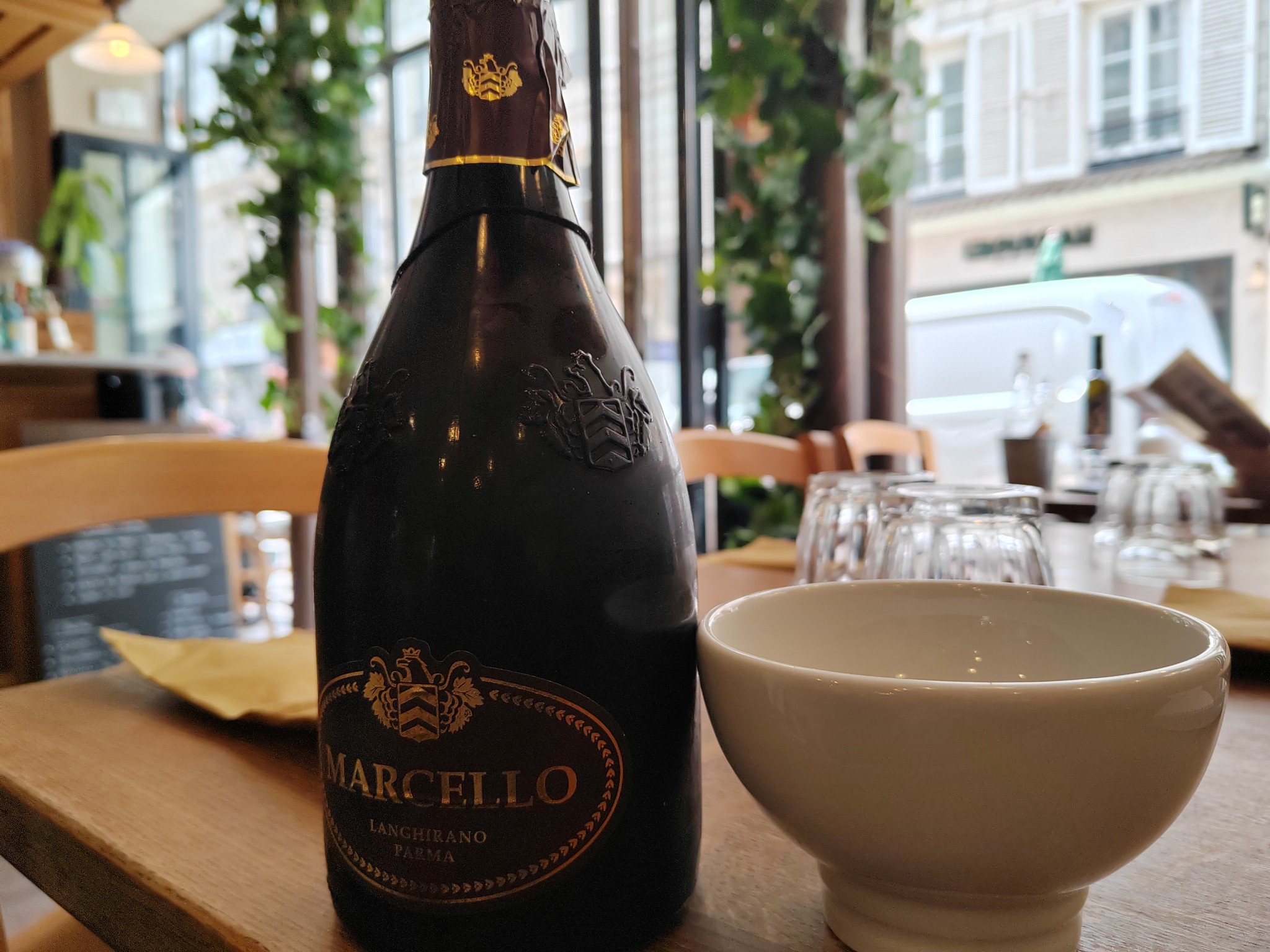 Vin servi à la bolée - Tiramisu - Restaurant Salsamenteria di Parma - Paris