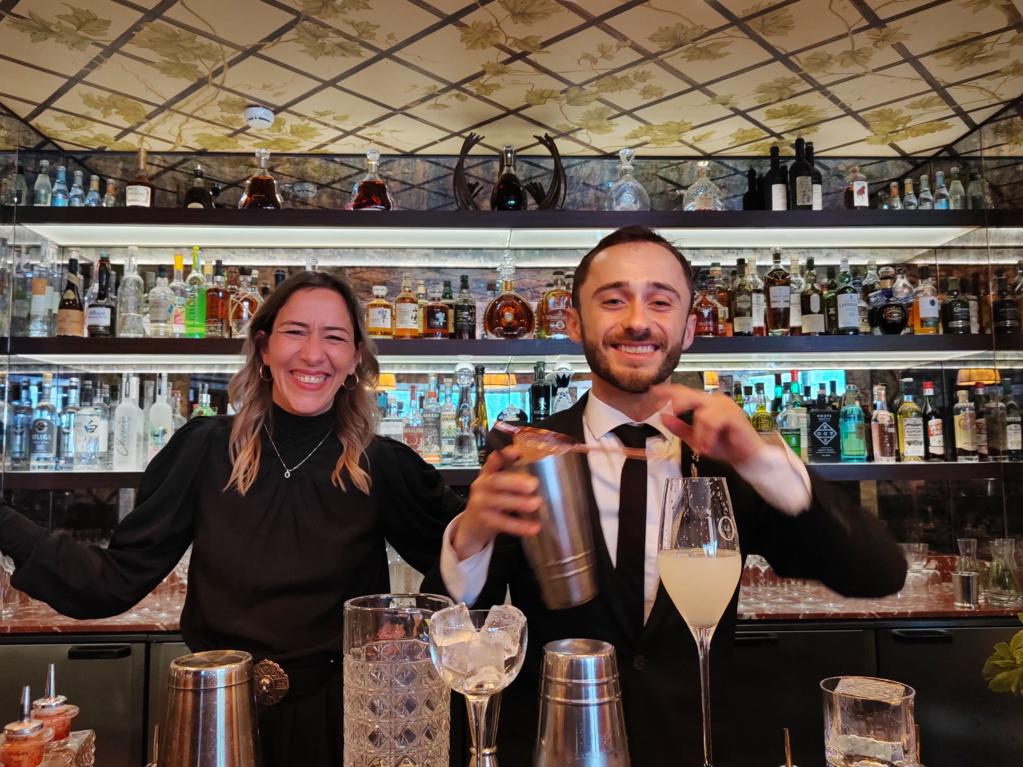 Barbara Migliaccio Spina et Nathan Gauthrin - Bar Joy - Hôtel Fouquet's Paris