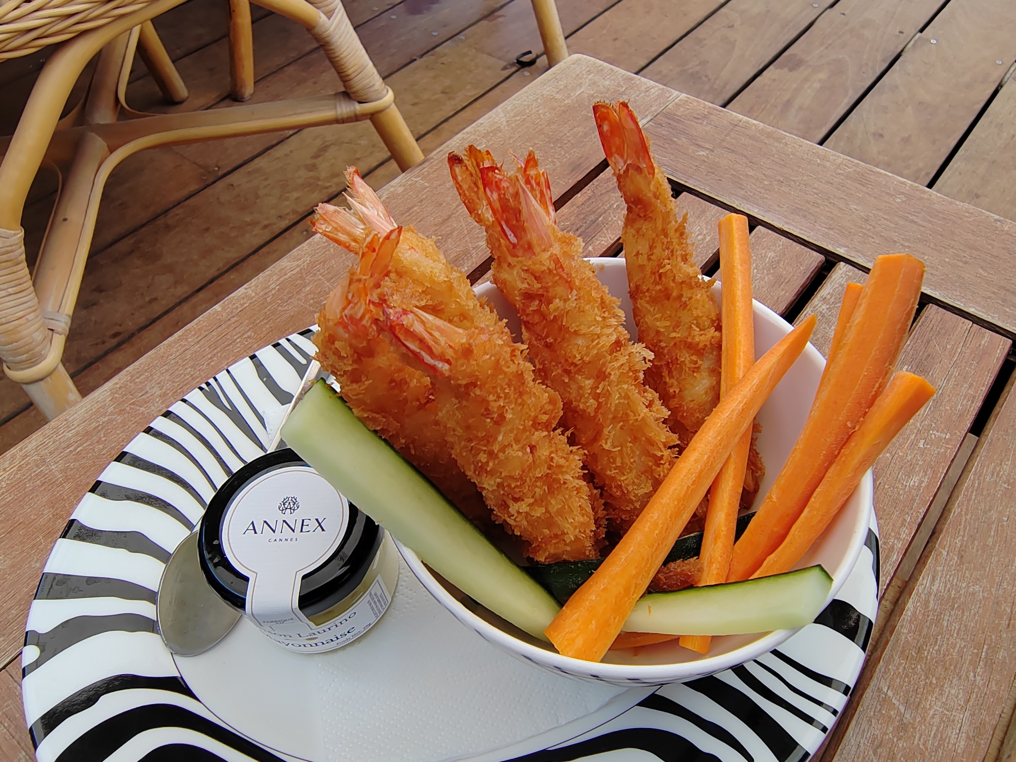 Tempura de gambas - L'Annex (plage privée à Cannes)
