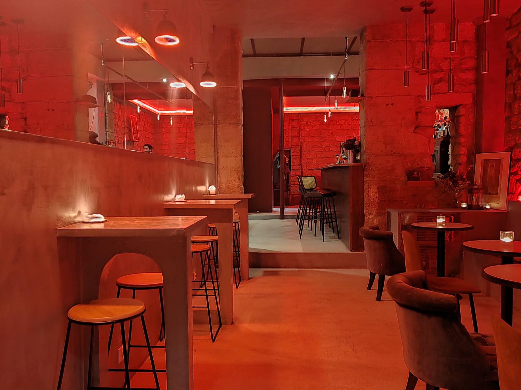 Première salle - Bar à cocktails Memento, Paris, Marais