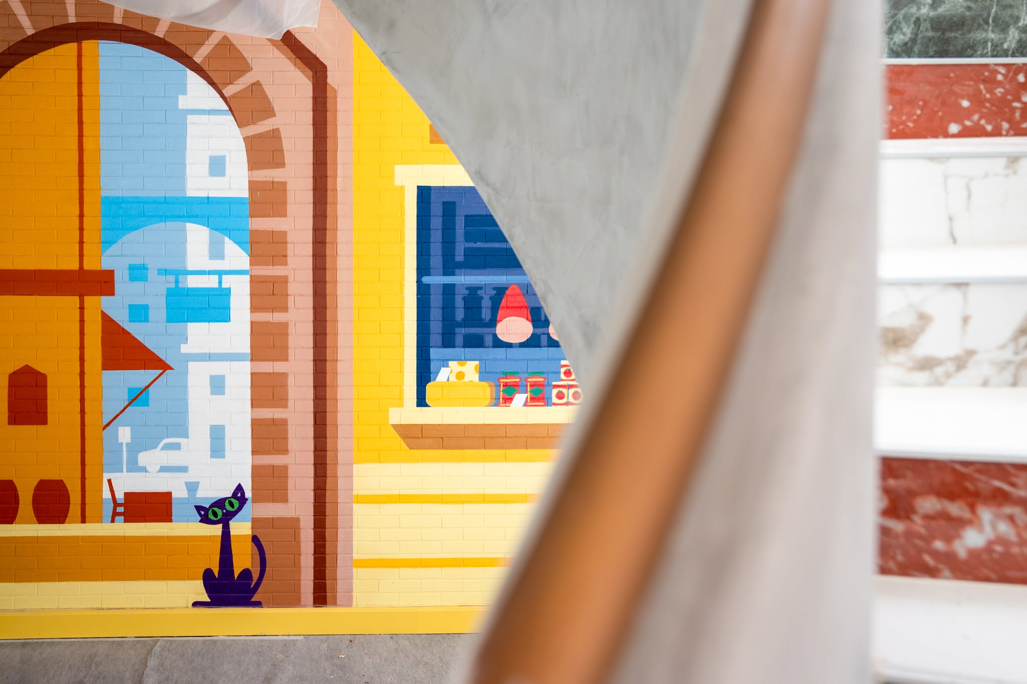Fresque de Rob Yeo - Casa Giulia - Nouveau restaurant italien fin 2026 à Disney Village