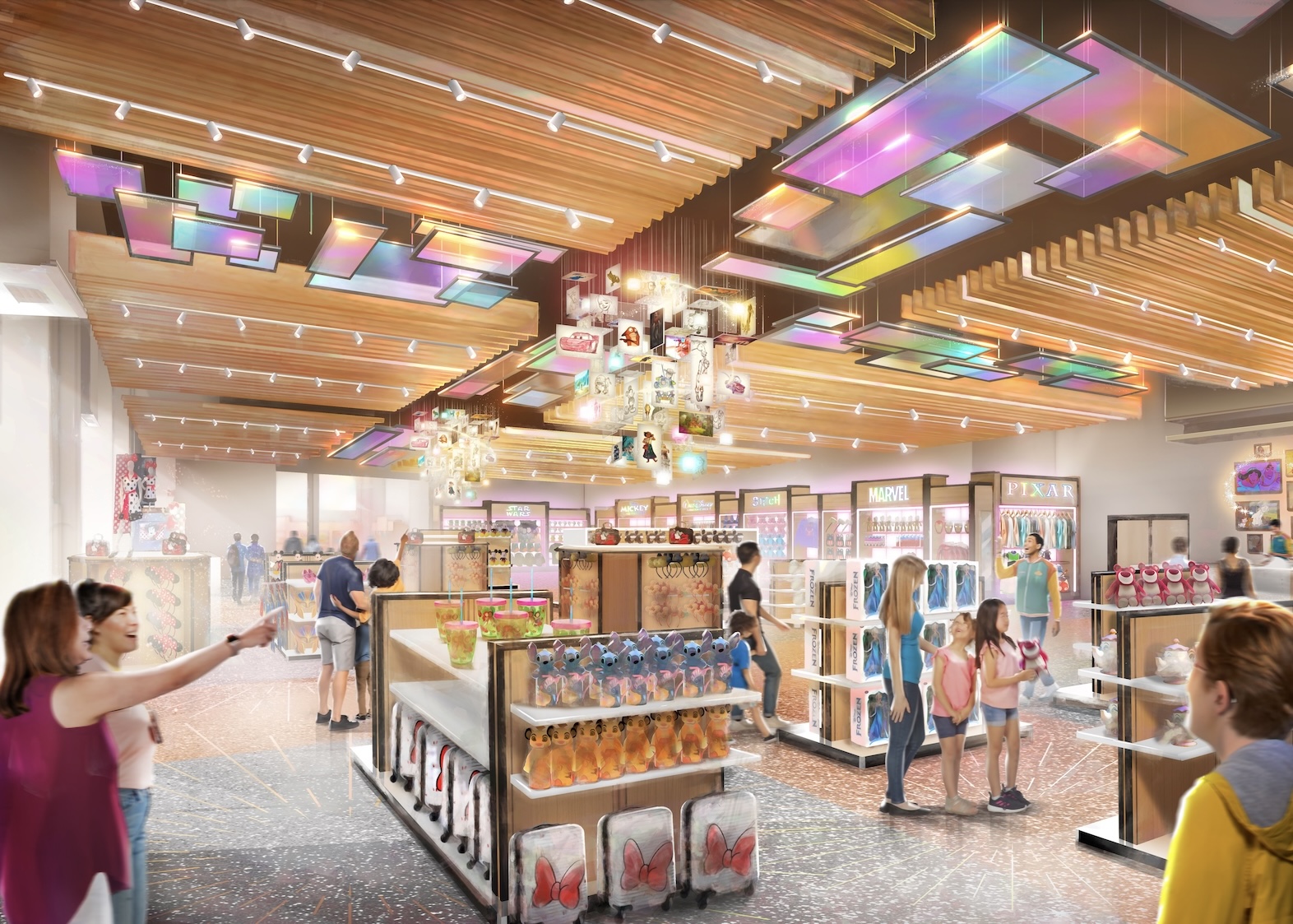 Disney Wonders - Croquis de la nouvelle boutique de Disney Village